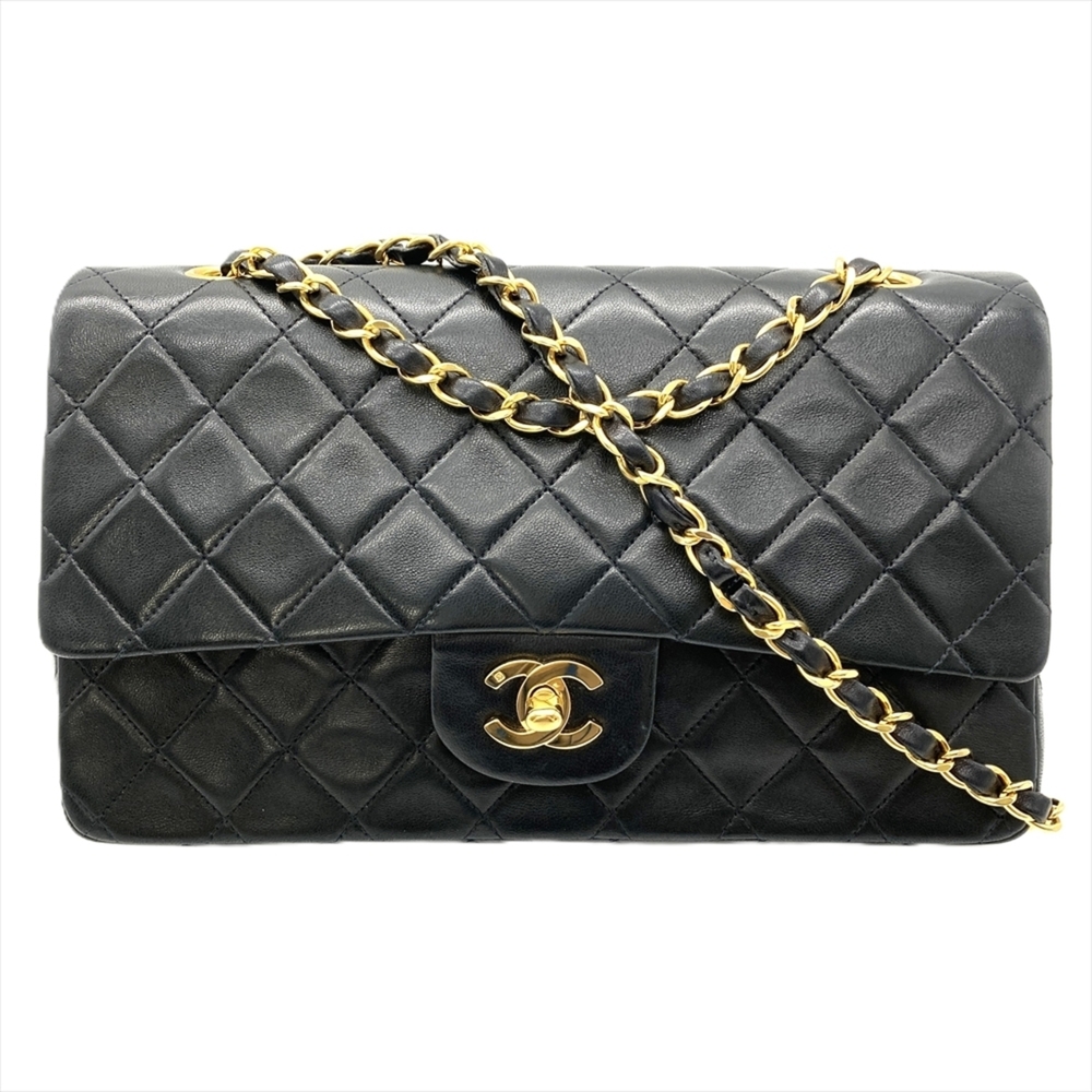 Chanel 11.12 Classic Handbag, Lambskin, A01112, Black with Gold Hardware, 7-d...